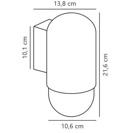 Nordlux - Lauko sieninis šviestuvas HEKA 1xE27/60W/230V IP54 smėlio spalva
