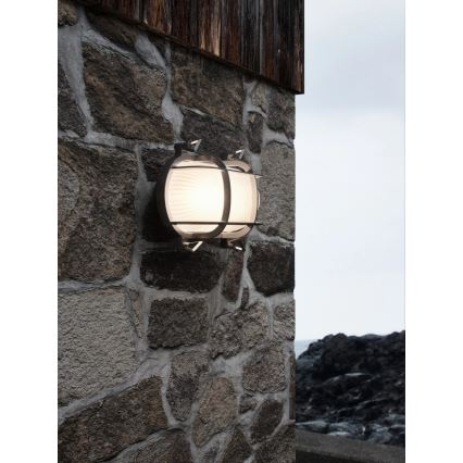 Nordlux - Lauko sieninis šviestuvas HELFORD 1xE27/12,5W/230V IP64 pilkas