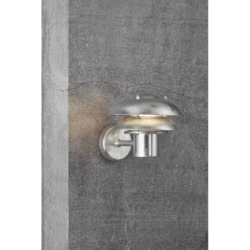 Nordlux - Lauko sieninis šviestuvas KURNOS 1xE14/12W/230V IP54 matinis chromas