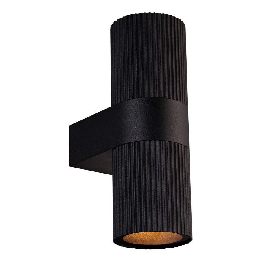 Nordlux - Lauko sieninis šviestuvas KYKLOP 2xGU10/25W/230V IP54 juoda