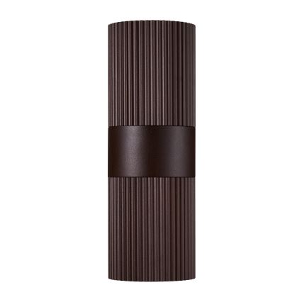 Nordlux - Lauko sieninis šviestuvas KYKLOP 2xGU10/25W/230V IP54 ruda