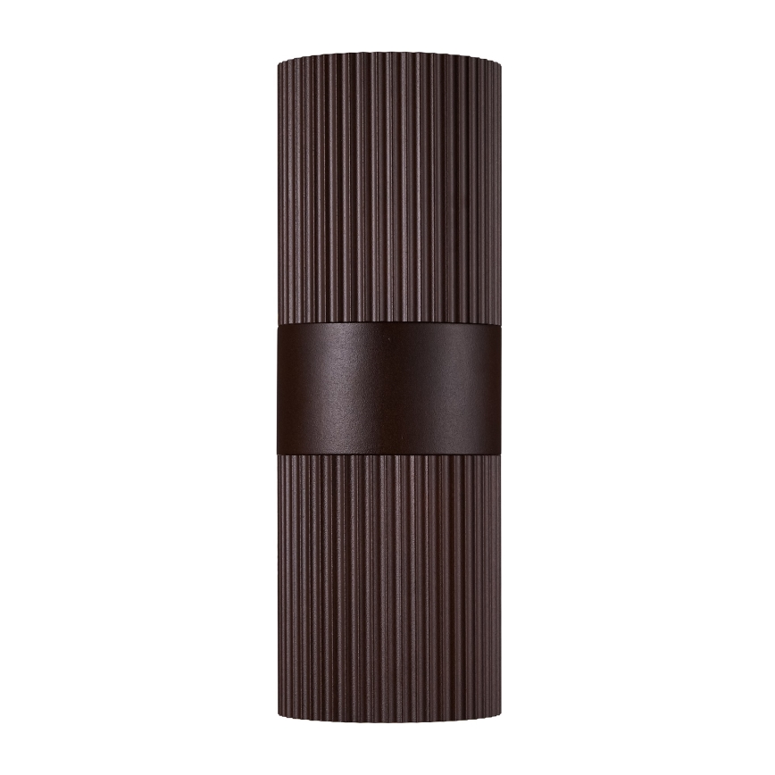 Nordlux - Lauko sieninis šviestuvas KYKLOP 2xGU10/25W/230V IP54 ruda