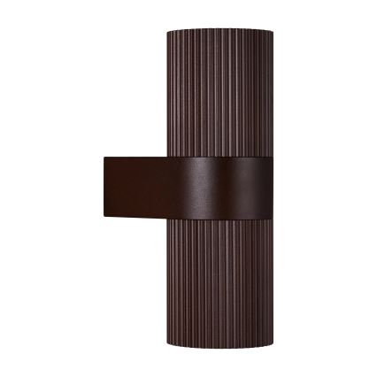 Nordlux - Lauko sieninis šviestuvas KYKLOP 2xGU10/25W/230V IP54 ruda