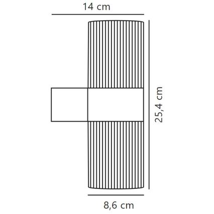 Nordlux - Lauko sieninis šviestuvas KYKLOP 2xGU10/25W/230V IP54 ruda