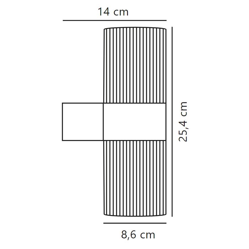 Nordlux - Lauko sieninis šviestuvas KYKLOP 2xGU10/25W/230V IP54 ruda