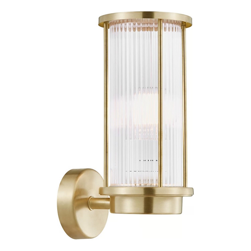 Nordlux - Lauko sieninis šviestuvas LINTON 1xE27/15W/230V IP54 žalvaris