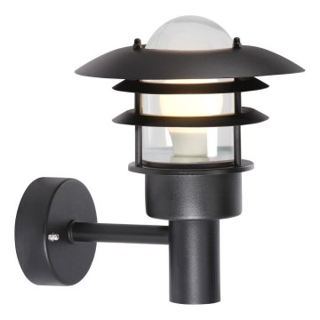 Nordlux - Lauko sieninis šviestuvas LONSTRUP 1xE27/60W/230V IP44 juoda