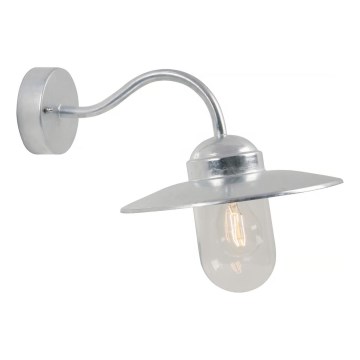 Nordlux - Lauko sieninis šviestuvas LUXEMBOURG 1xE27/60W/230V IP54 sidabras