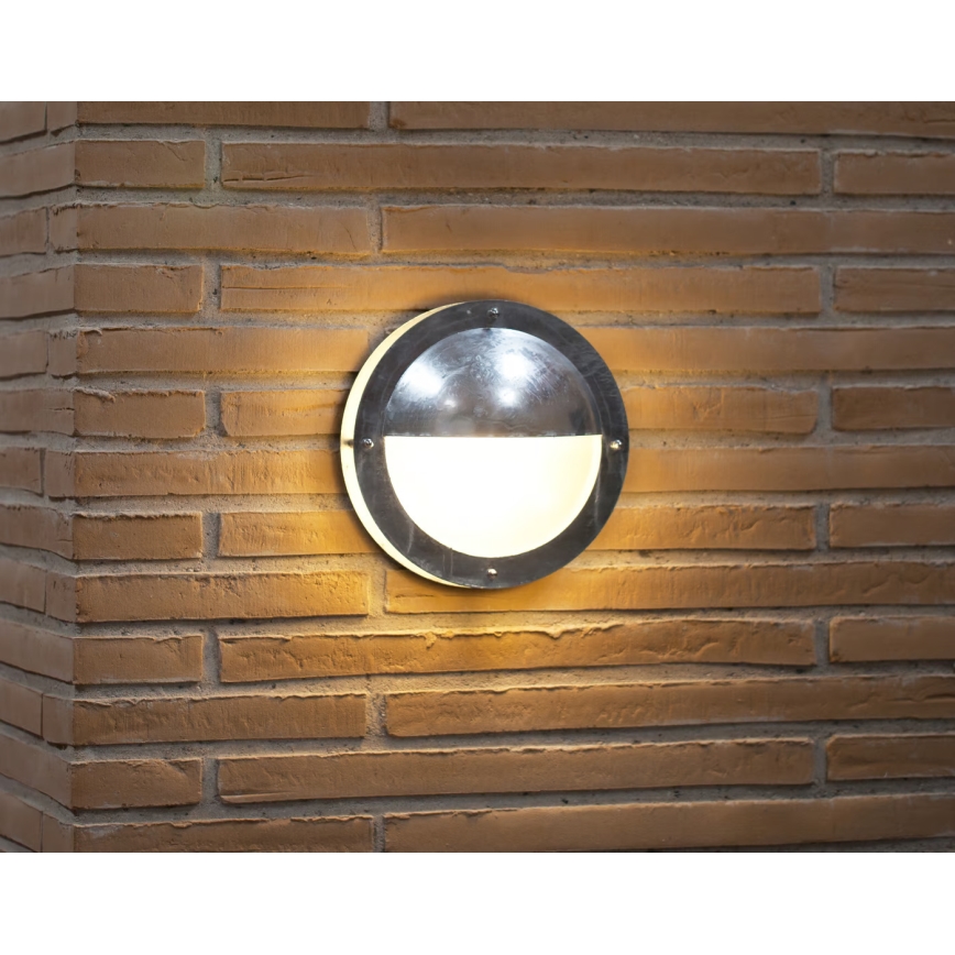 Nordlux - Lauko sieninis šviestuvas MALTA 1xE27/60W/230V IP54 sidabras