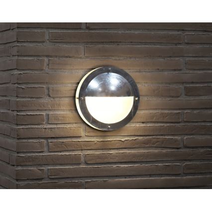 Nordlux - Lauko sieninis šviestuvas MALTA 1xE27/60W/230V IP54 sidabras