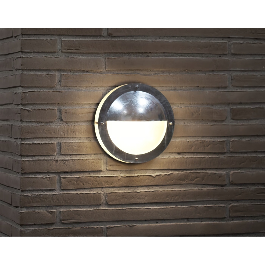 Nordlux - Lauko sieninis šviestuvas MALTA 1xE27/60W/230V IP54 sidabras