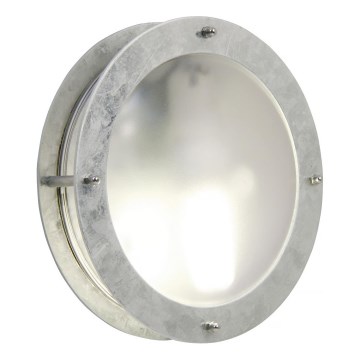 Nordlux - Lauko sieninis šviestuvas MALTA 1xE27/60W/230V sidabras