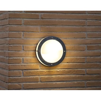 Nordlux - Lauko sieninis šviestuvas MALTA 1xE27/60W/230V sidabras