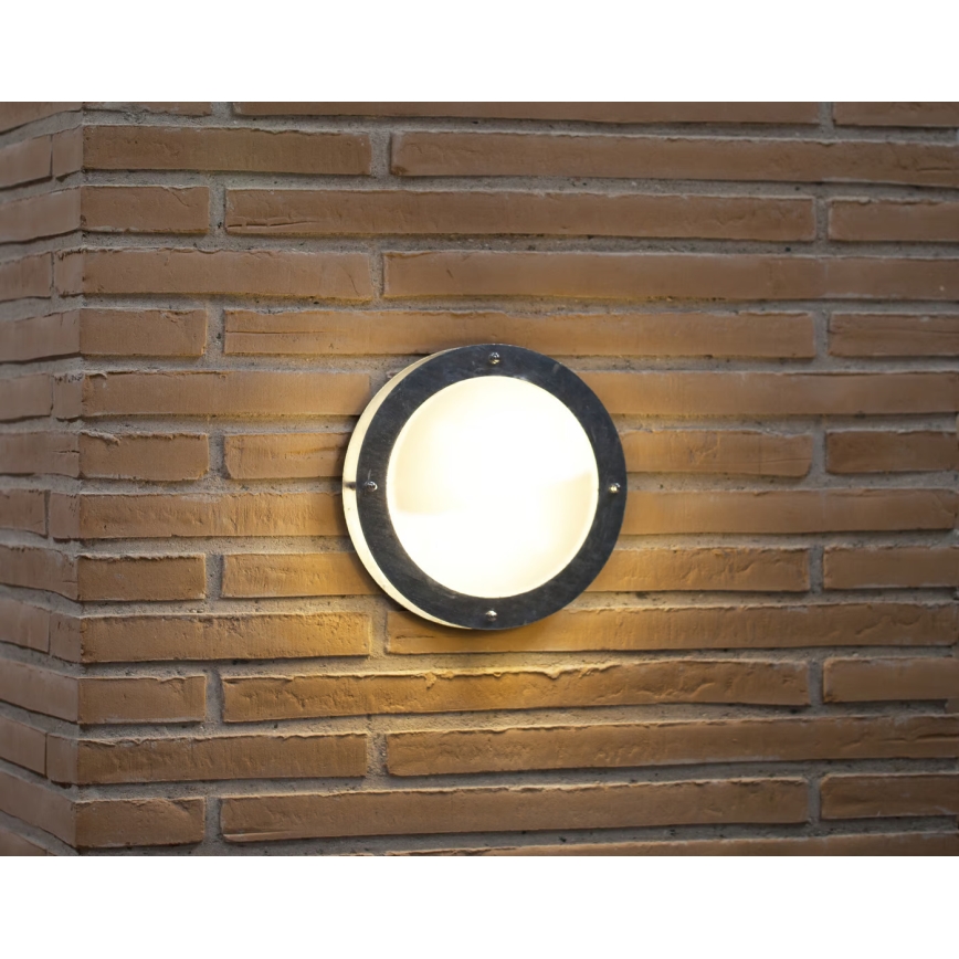 Nordlux - Lauko sieninis šviestuvas MALTA 1xE27/60W/230V sidabras
