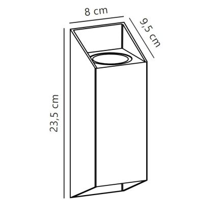 Nordlux - Lauko sieninis šviestuvas NICO 2xGU10/25W/230V IP54 antracitas