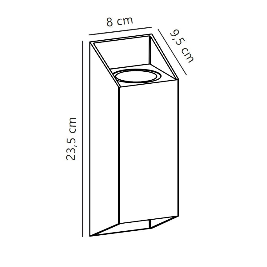 Nordlux - Lauko sieninis šviestuvas NICO 2xGU10/25W/230V IP54 antracitas