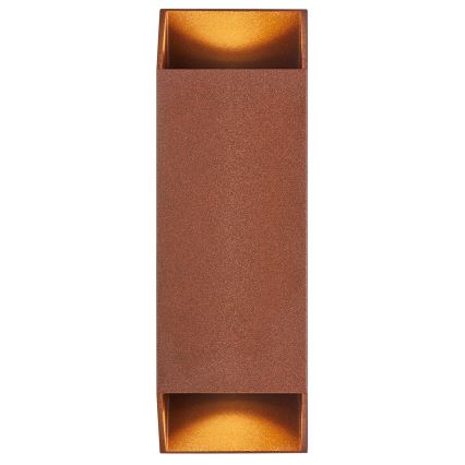 Nordlux - Lauko sieninis šviestuvas NICO 2xGU10/25W/230V IP54 ruda