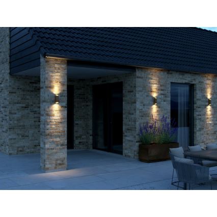 Nordlux - Lauko sieninis šviestuvas NIKO 2xGU10/35W/230V IP54