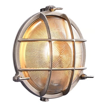 Nordlux - Lauko sieninis šviestuvas POLPERRO 1xE27/12,5W/230V IP64 pilka