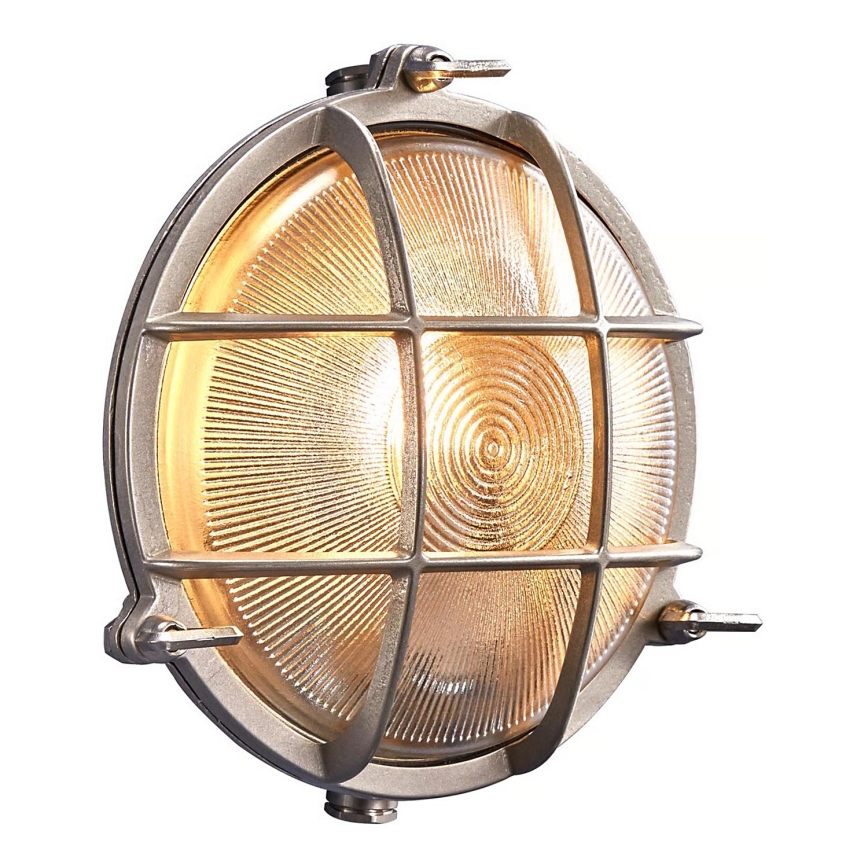 Nordlux - Lauko sieninis šviestuvas POLPERRO 1xE27/12,5W/230V IP64 pilka