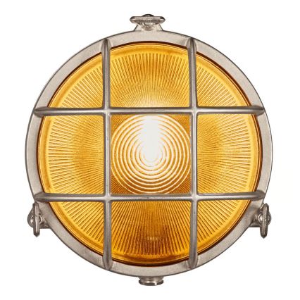 Nordlux - Lauko sieninis šviestuvas POLPERRO 1xE27/12,5W/230V IP64 pilka