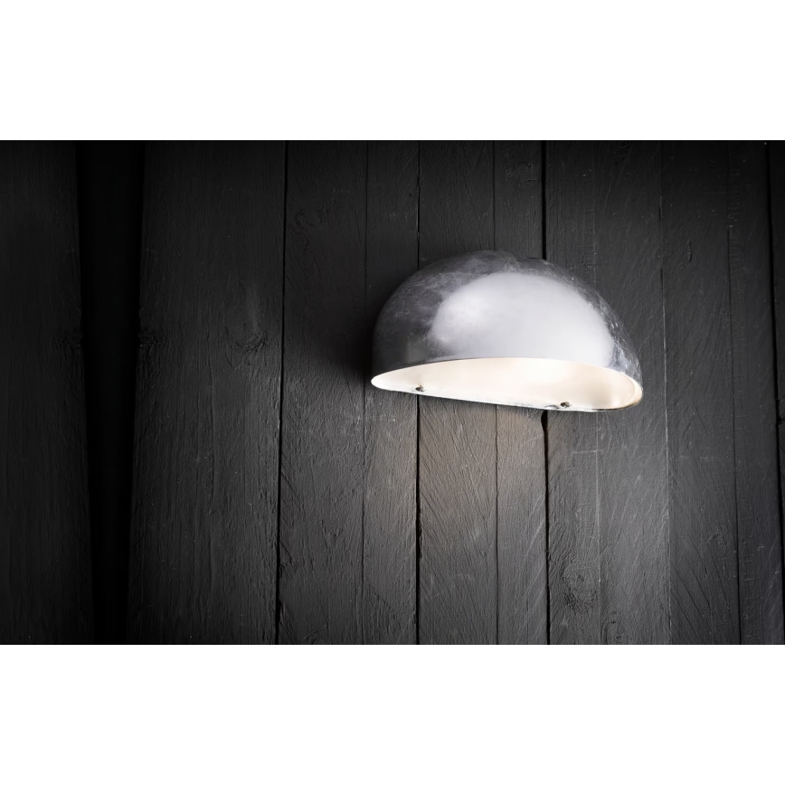 Nordlux - Lauko sieninis šviestuvas SCORPIUS 1xE14/40W/230V IP33 sidabras