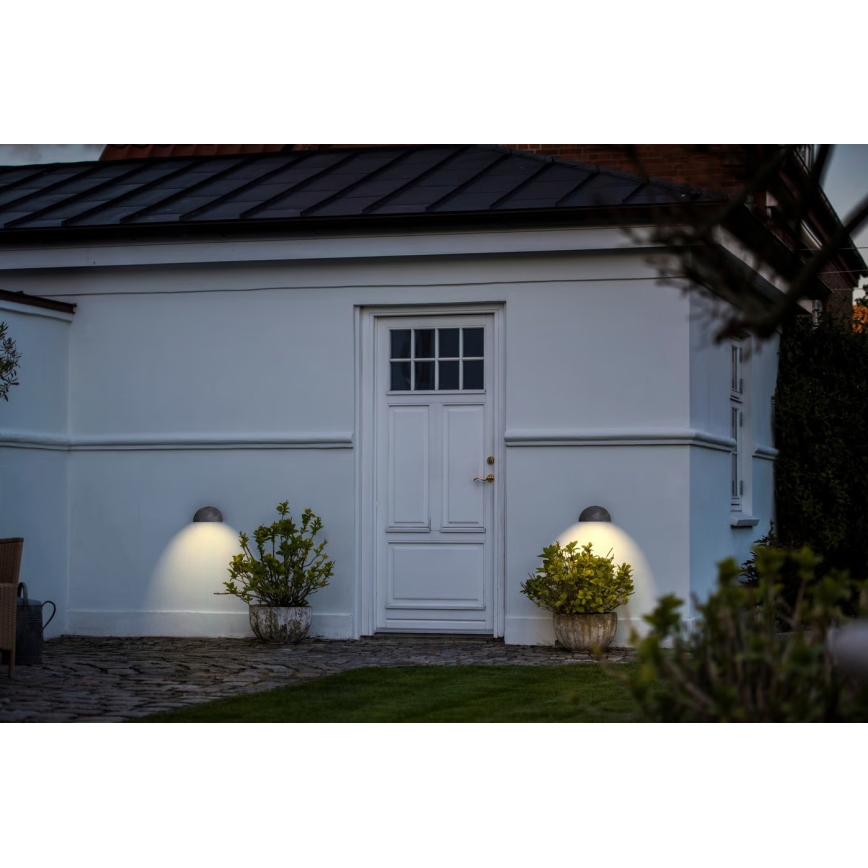 Nordlux - Lauko sieninis šviestuvas SCORPIUS 1xE27/60W/230V IP33 sidabrinis