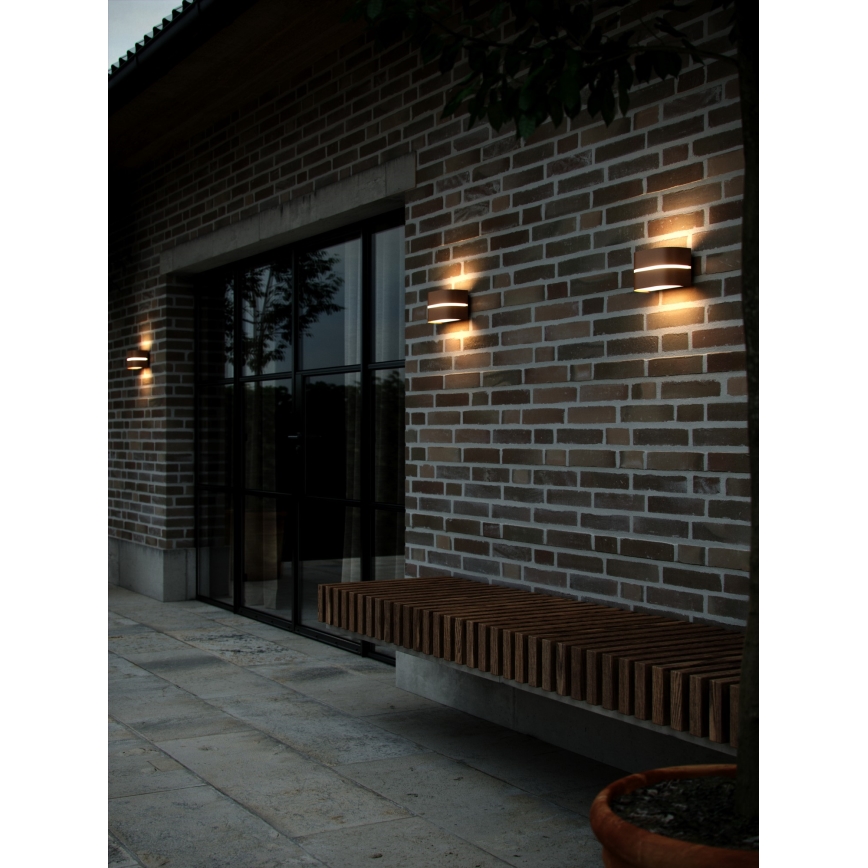Nordlux - Lauko sieninis šviestuvas SIBELIS 1xE27/10W/230V IP44 ruda
