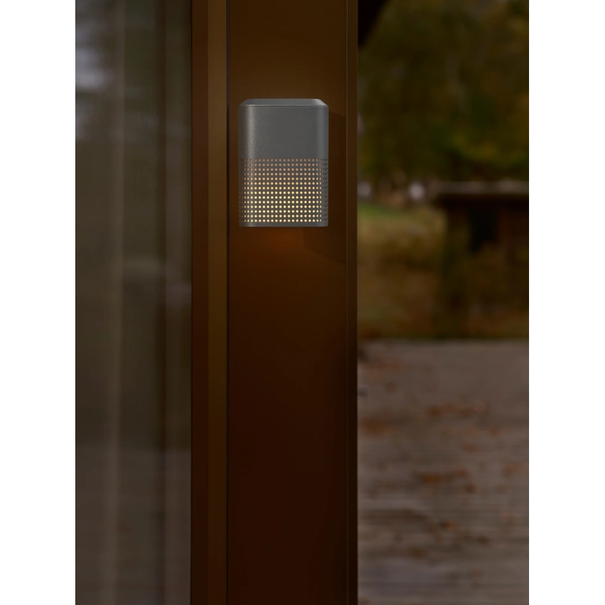 Nordlux - Lauko sieninis šviestuvas SIDARA 1xE27/15W/230V IP54 antracitas