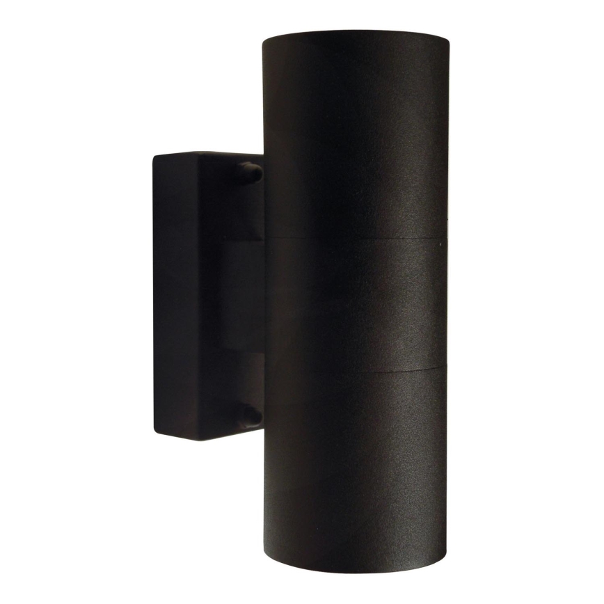 Nordlux - Lauko sieninis šviestuvas TIN 2xGU10/35W/230V IP54 juoda