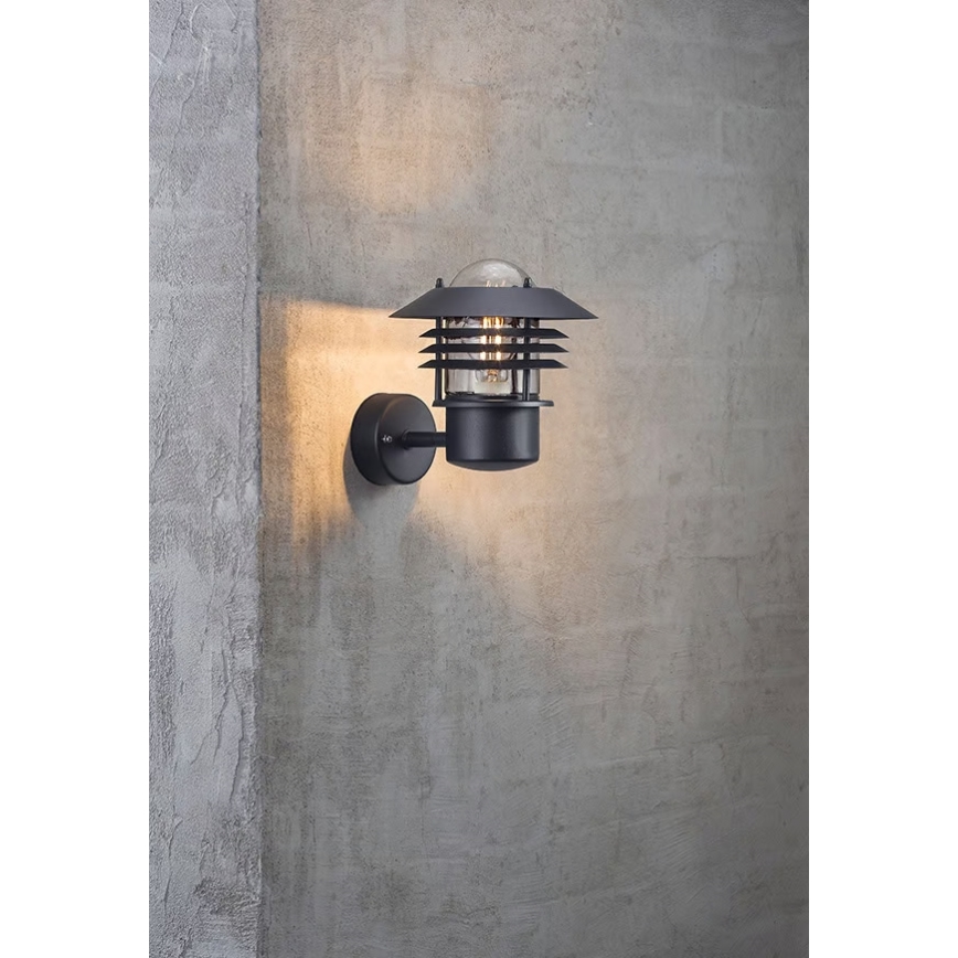Nordlux - Lauko sieninis šviestuvas VEJERS 1xE27/60W/230V IP54 juoda