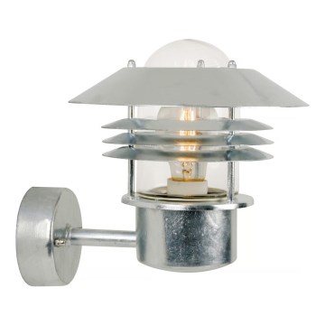 Nordlux - Lauko sieninis šviestuvas VEJERS 1xE27/60W/230V IP54 sidabro spalvos