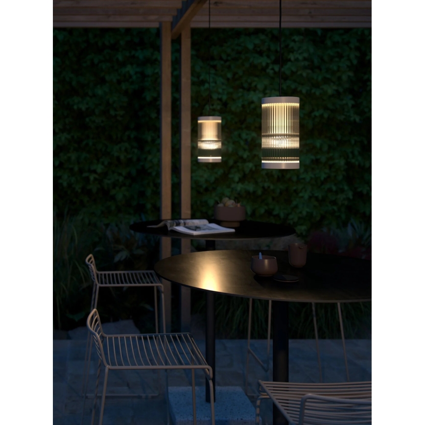 Nordlux - Lauko sietynas ant virvės COUPAR 1xE27/25W/230V IP33 balta