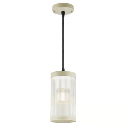 Nordlux - Lauko sietynas ant virvės COUPAR 1xE27/25W/230V IP33 diametras 13 cm kreminė