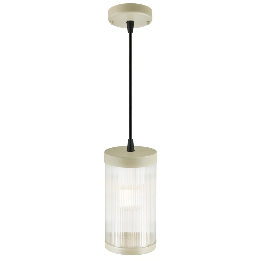 Nordlux - Lauko sietynas ant virvės COUPAR 1xE27/25W/230V IP33 diametras 13 cm kreminė