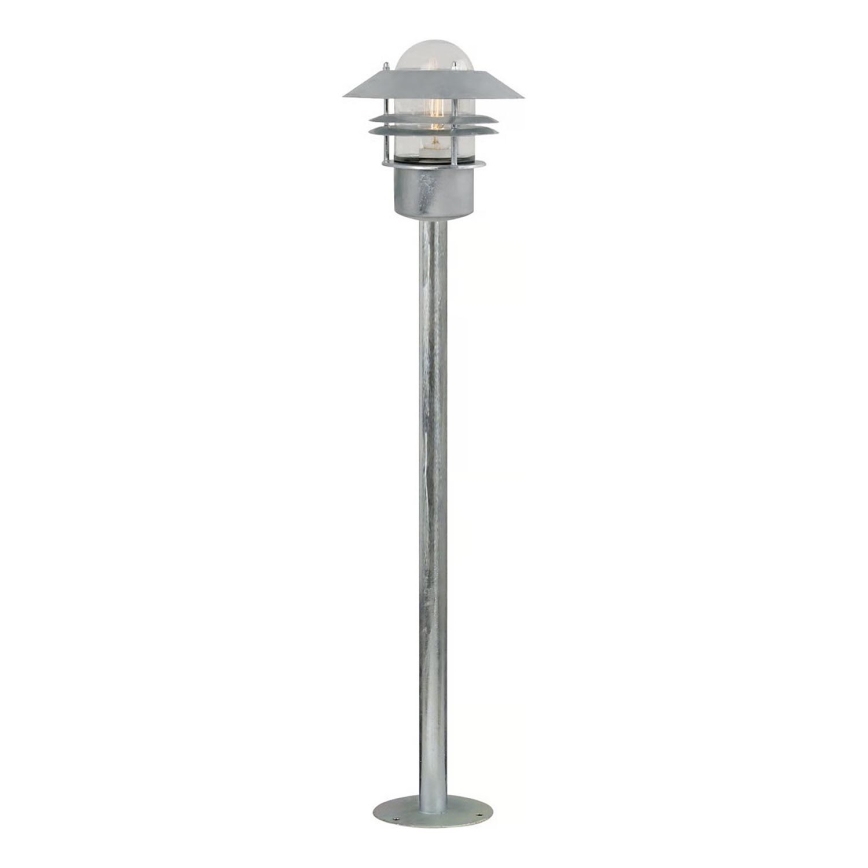 Nordlux - Lauko šviestuvas BLOKHUS 1xE27/60W/230V IP54 sidabrinis 92 cm