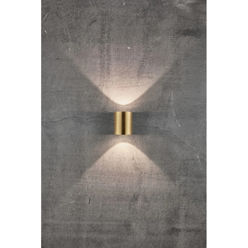 Nordlux - LED lauko sieninis šviestuvas CANTO 2xLED/5,5W/230V IP44 auksinis