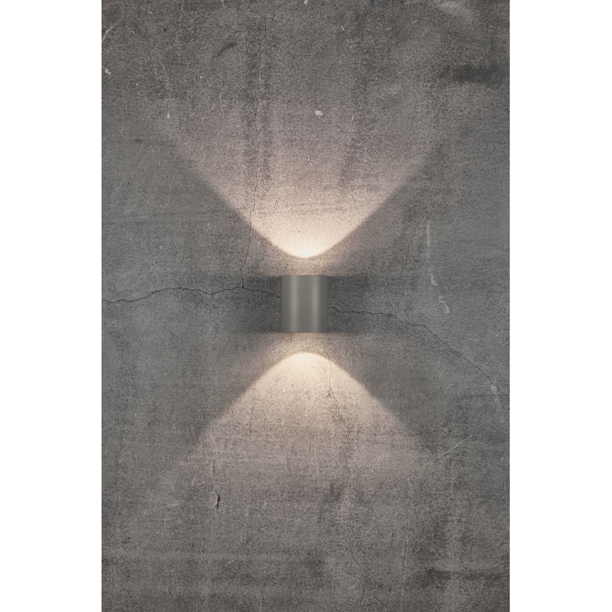 Nordlux - LED Lauko sieninis šviestuvas CANTO 2xLED/5,5W/230V IP44 pilka