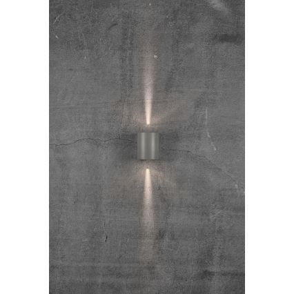 Nordlux - LED Lauko sieninis šviestuvas CANTO 2xLED/5,5W/230V IP44 pilka