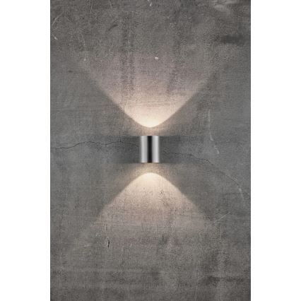 Nordlux - LED lauko sieninis šviestuvas CANTO 2xLED/6W/230V IP44 iš nerūdijančio plieno
