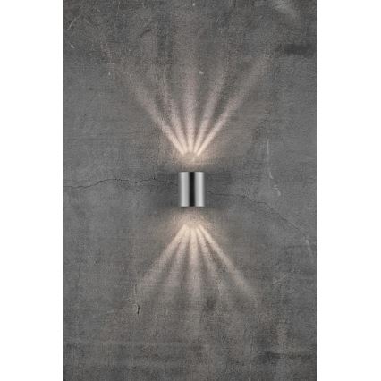Nordlux - LED lauko sieninis šviestuvas CANTO 2xLED/6W/230V IP44 iš nerūdijančio plieno