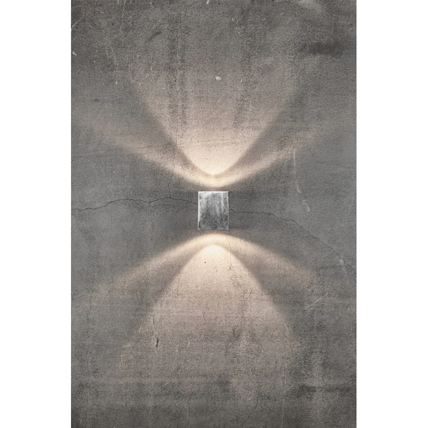 Nordlux - LED lauko sieninis šviestuvas CANTO 2xLED/6W/230V IP44 sidabro spalvos