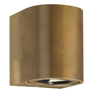 Nordlux - LED lauko sieninis šviestuvas CANTO 2xLED/6W/230V IP44 žalvaris