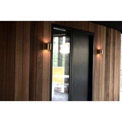 Nordlux - LED lauko sieninis šviestuvas CANTO 2xLED/6W/230V IP44 žalvaris