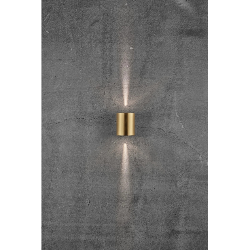 Nordlux - LED lauko sieninis šviestuvas CANTO 2xLED/6W/230V IP44 žalvaris