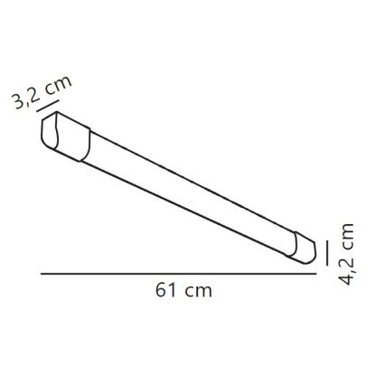 Nordlux - LED Liuminescencinis šviestuvas ARLINGTON LED/10W/230V 61 cm