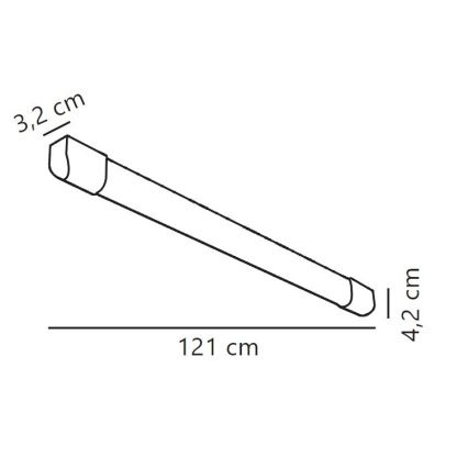 Nordlux - LED Liuminescencinis šviestuvas ARLINGTON LED/18W/230V 121 cm