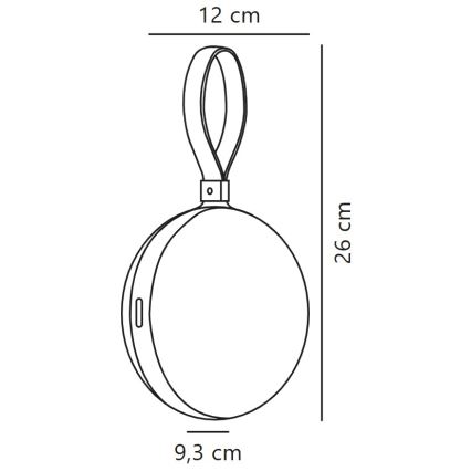 Nordlux - LED Nešiojama įkraunama lempa LED/1W/3,7V IP54 1500 mAh geltona