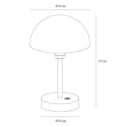 Nordlux - LED Pritemdoma įkraunama lauko stalinė lempa ELLEN LED/2,8W/3,7V IP44 balta