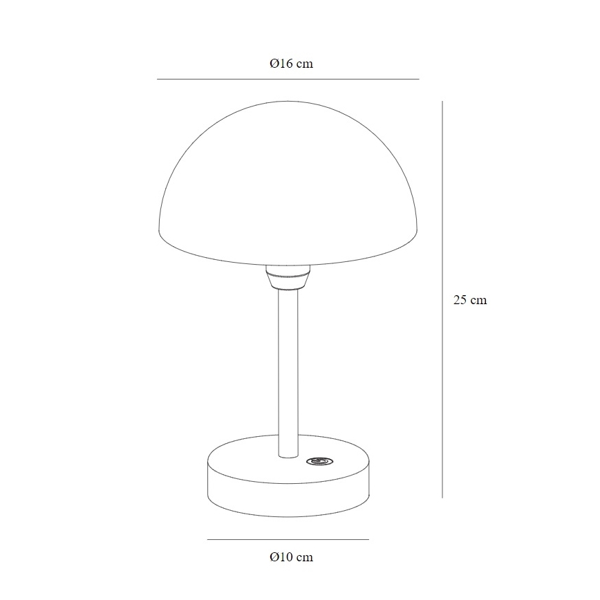 Nordlux - LED Pritemdoma įkraunama lauko stalinė lempa ELLEN LED/2,8W/3,7V IP44 smėlio spalva
